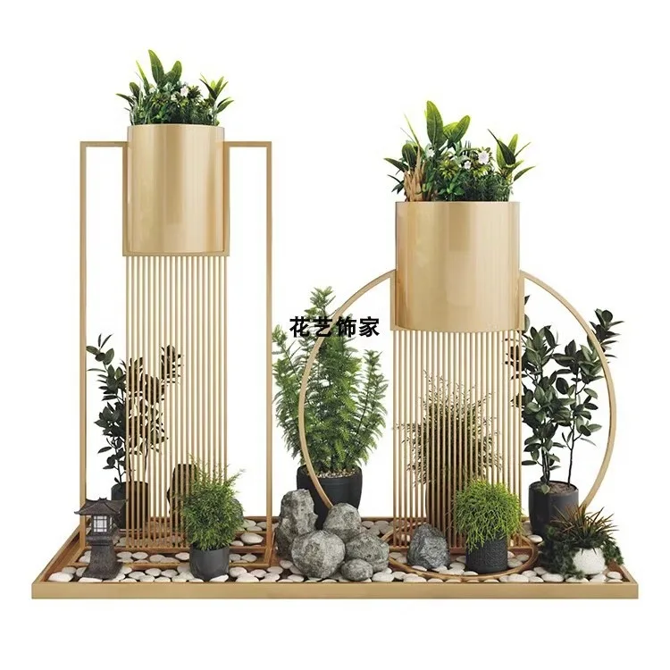 

Creative Nordic wrought iron flower stand plant flower pot stand living room shelf balcony simple floor-to-ceiling flower table