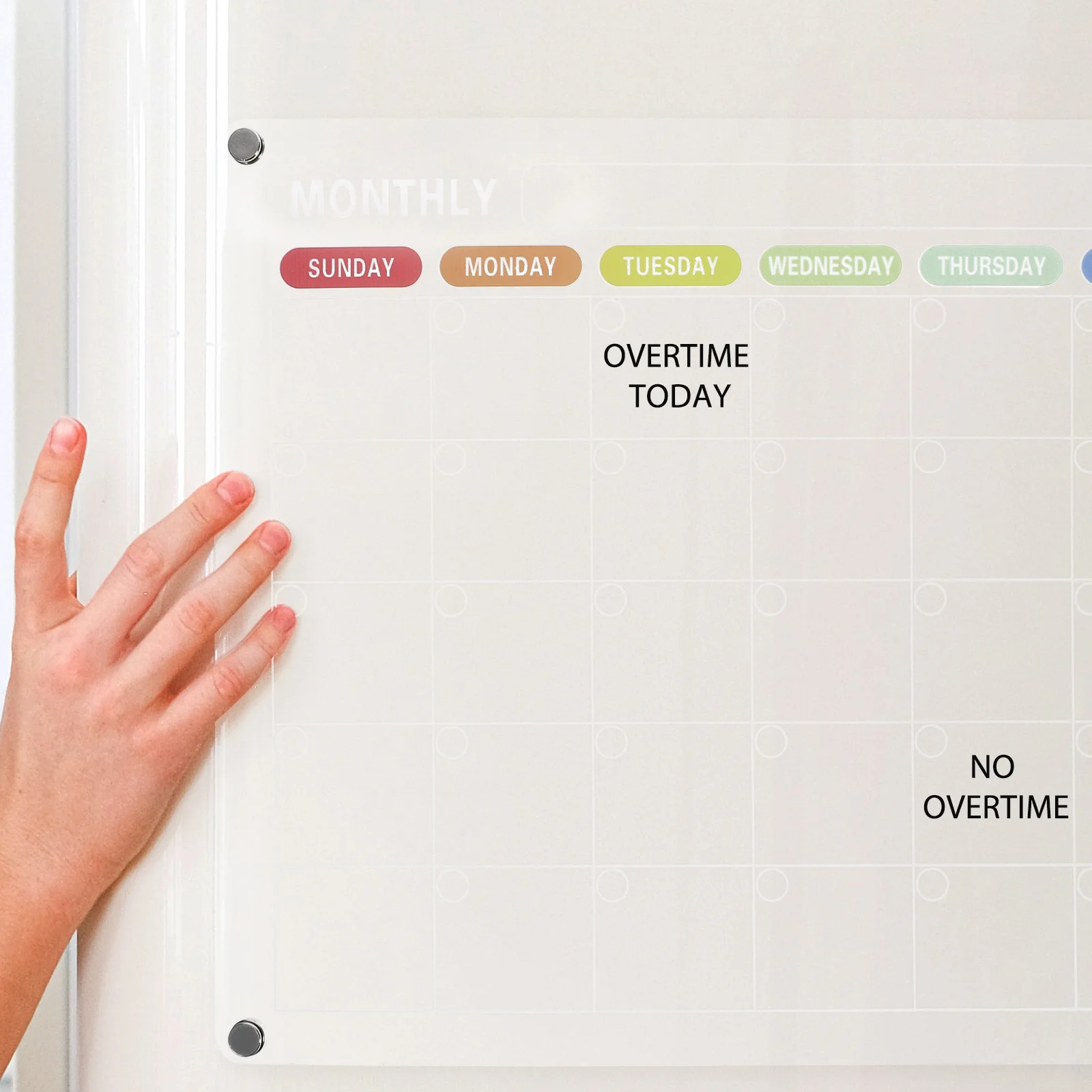 

Transparent Acrylic Magnetic Memo Board Dry Erase Multi-Functional Home Office Message Board for Family Friends Gifts