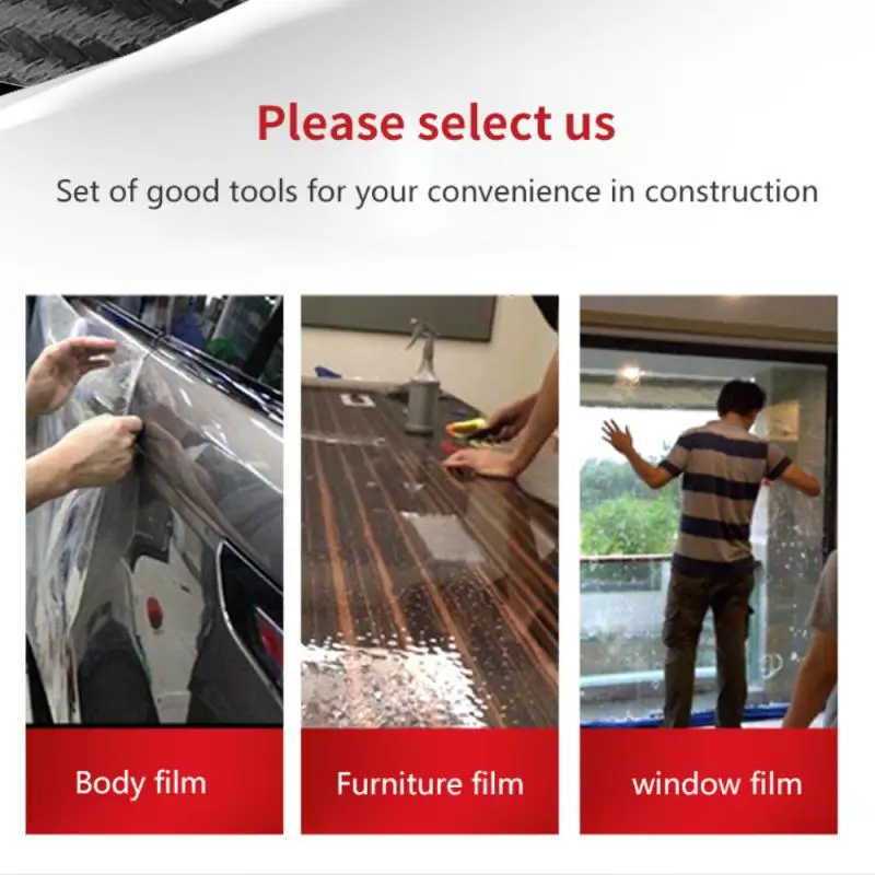 Blu rosso giallo tergipavimento feltro raschietto per bordi decalcomanie per auto strumenti per avvolgimento e tinta in vinile strumento per spatola avvolgente in plastica morbida