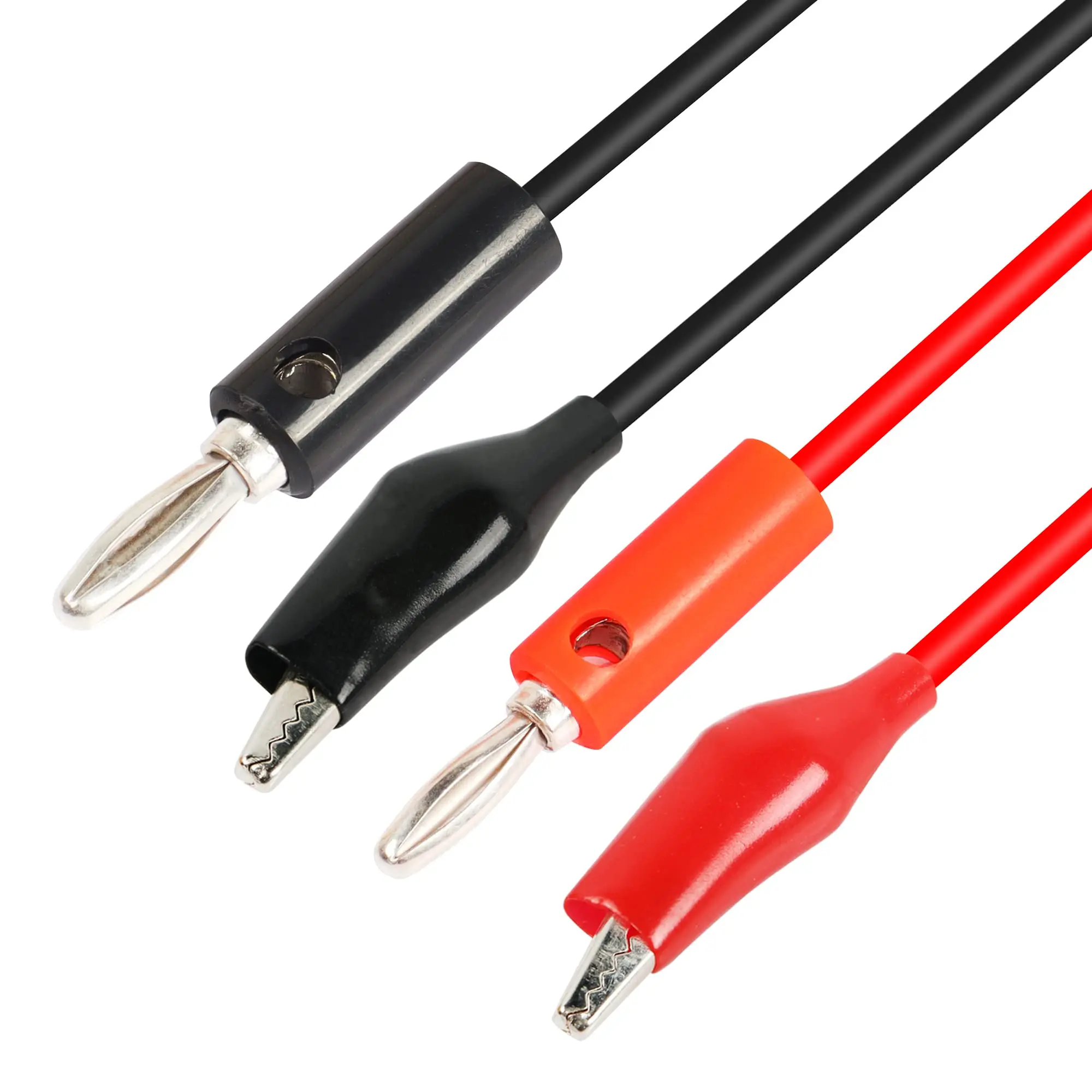 2/6 قطعة الموز التوصيل إلى التمساح كليب اختبار كابل رصاص 4 مللي متر الموز التوصيل يؤدي عدة سلك خط 1 متر للاختبار الكهربائي متعدد متر #5