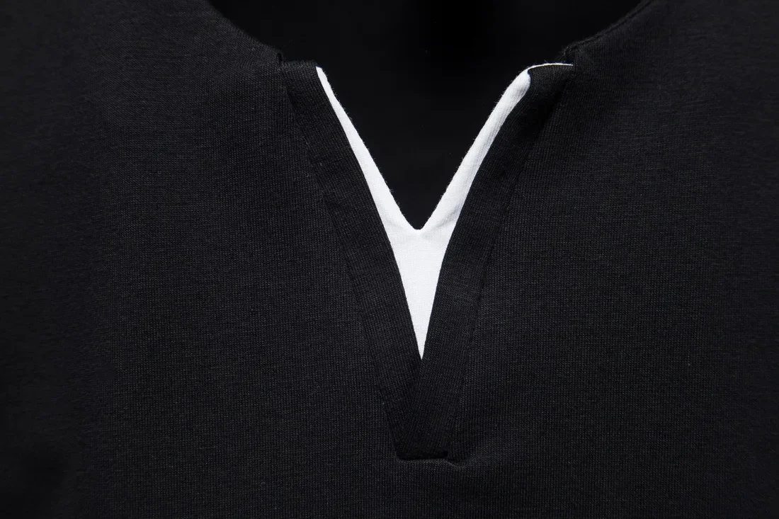Herren-T-Shirts aus Baumwolle mit V-Ausschnitt für Herren, Sommer, lässig, schmale Passform, kurzärmeliges T-Shirt, hawaiianische Herrenbekleidung – Detail 13
