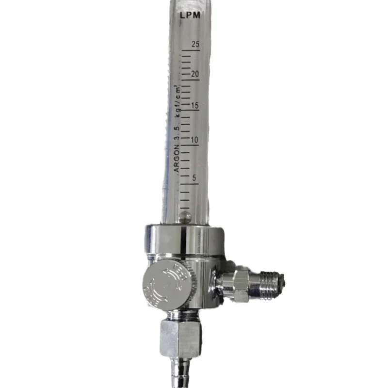 مقياس تدفق الخيط المستقيم ، مطلي بالكامل بالكروم والنحاس ، 90 درجة ، NPT1 ، 4 أنبوب تدفق مدخل ، AR CO2 ، Pass-throme ، #1
