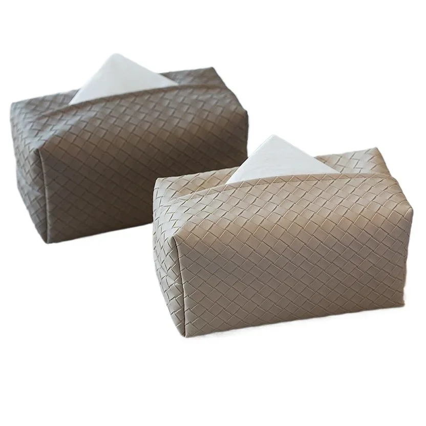 2Pcs Tissue box cover rectangular tissue holder surface tissue box paper storage box bathroom vanity table top car office