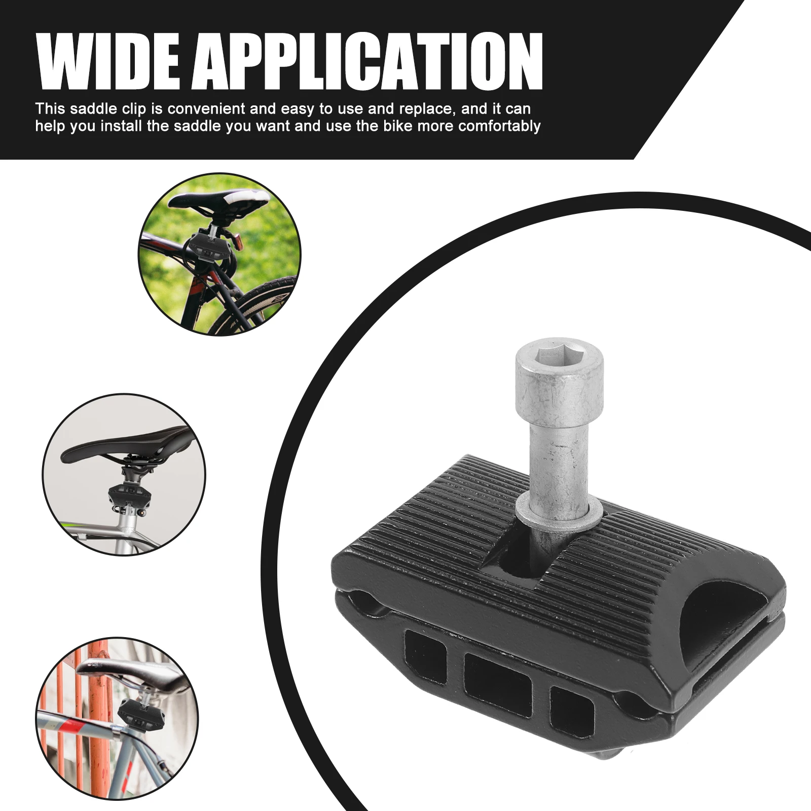 

Sturdy Metal Clamp Fixing Saddlepole Clip Durable Lightweight Wear Resistant For Cycling Easy Install No Slip Performance Bike