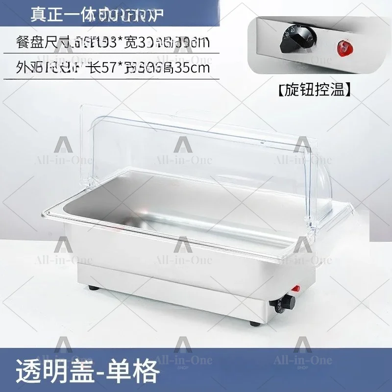 Stainless steel buffet stove electric heating breakfast fast food desktop insulation table