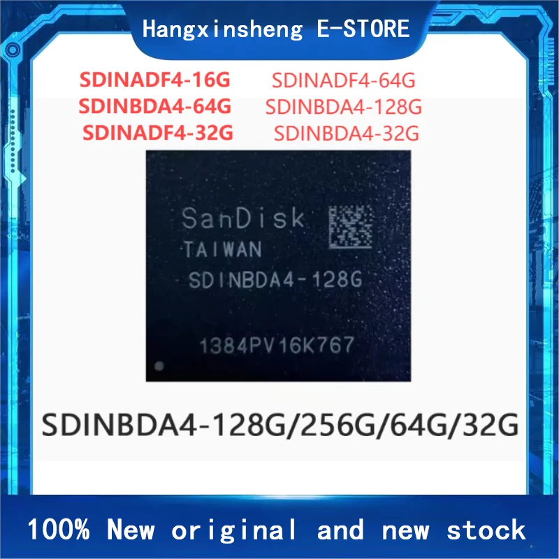 SDINADF4-16G SDINBDA4-64G SDINADF4-32G SDINADF4-64G SDINBDA4-128G SDINBDA4-32G  For UFS 5.1 128GB BGA153 EMMC 128G Flash Memory