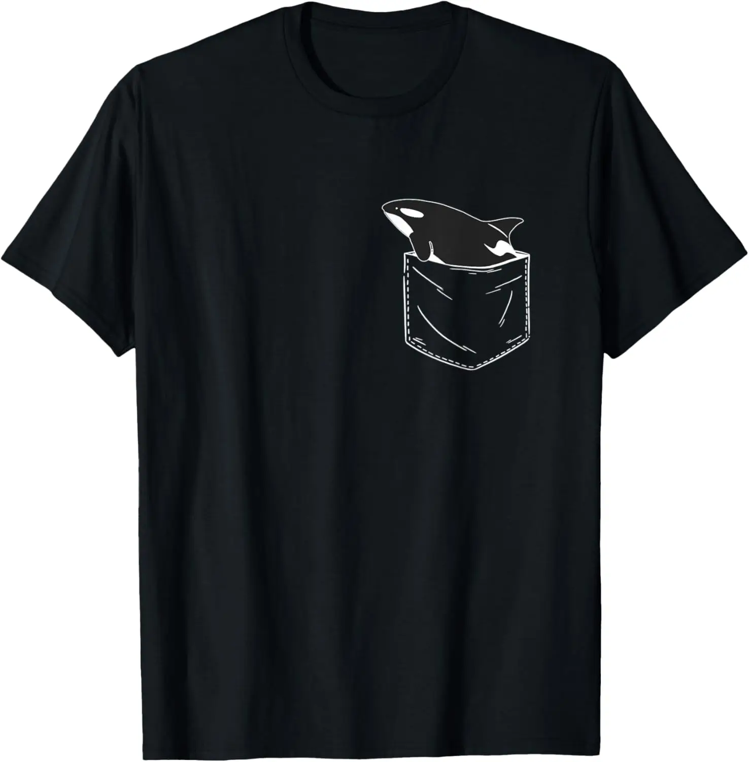 Orca Killer Whale Ocean Pocket T-Shirt