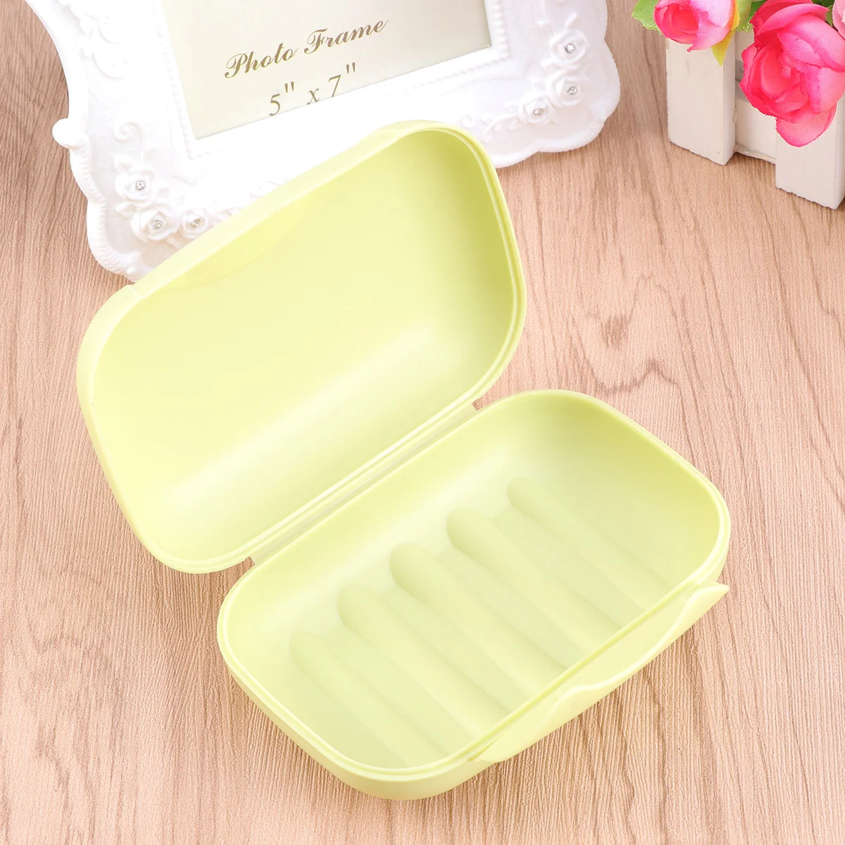 

2pcs Portable Soap Box Compact Lightweight Locking Soap Container For Travel Camping Hiking Outdoor Use Green Size L