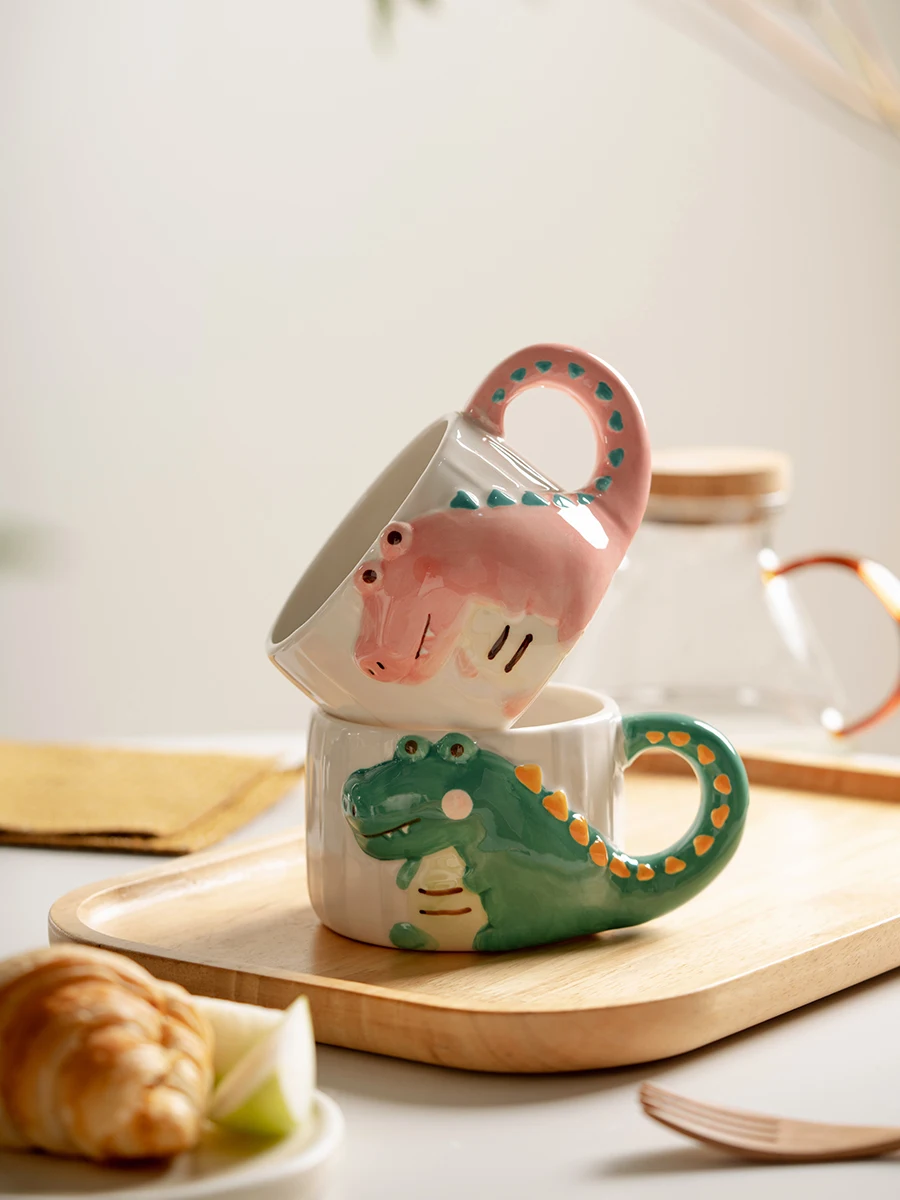 

Mug Home Children's Drinking Water Breakfast Milk Cup Cute Underglaze Ceramic Cup Coffee Cup