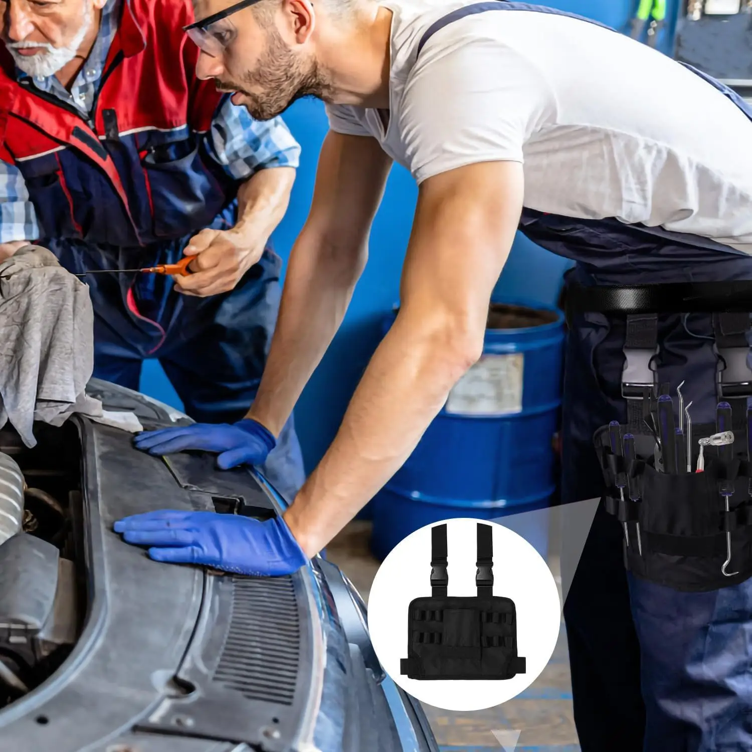 

Многофункциональная поясная сумка для инструментов электрика: органайзер для дрели, гаечных ключей, отверток и другой фурнитуры