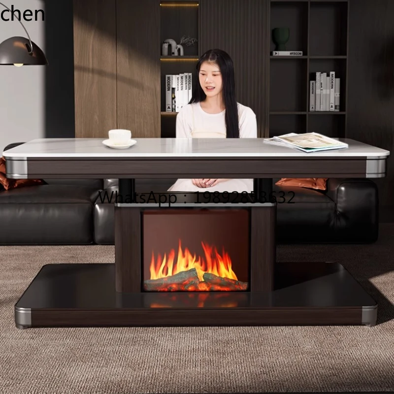 

KX lift fire tea table one-piece household electric heating table heating living room electric oven