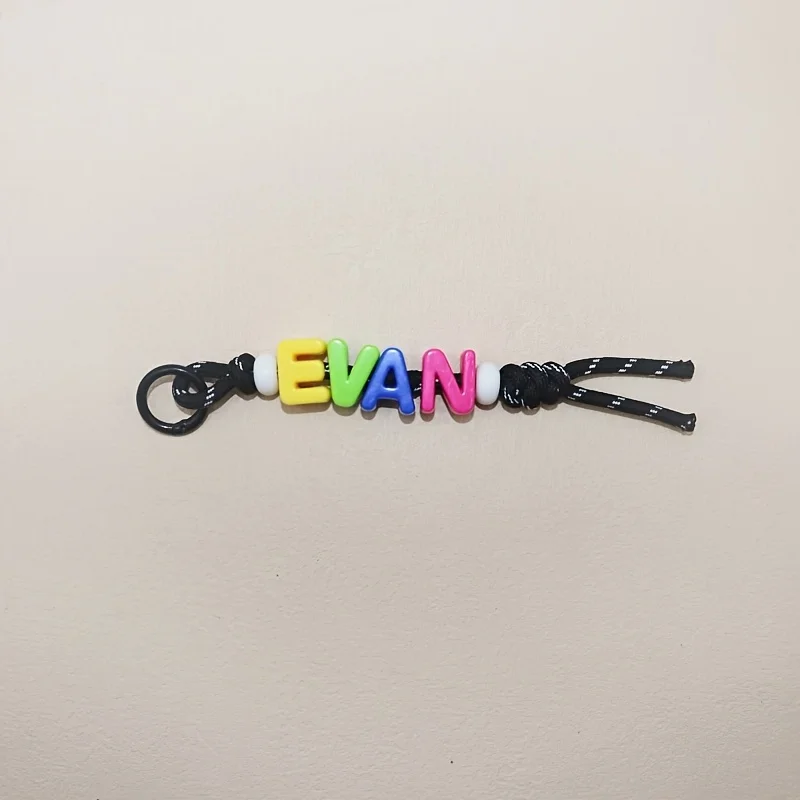 Custom Acrylic Colored Letter Keychain, Personalized Charm