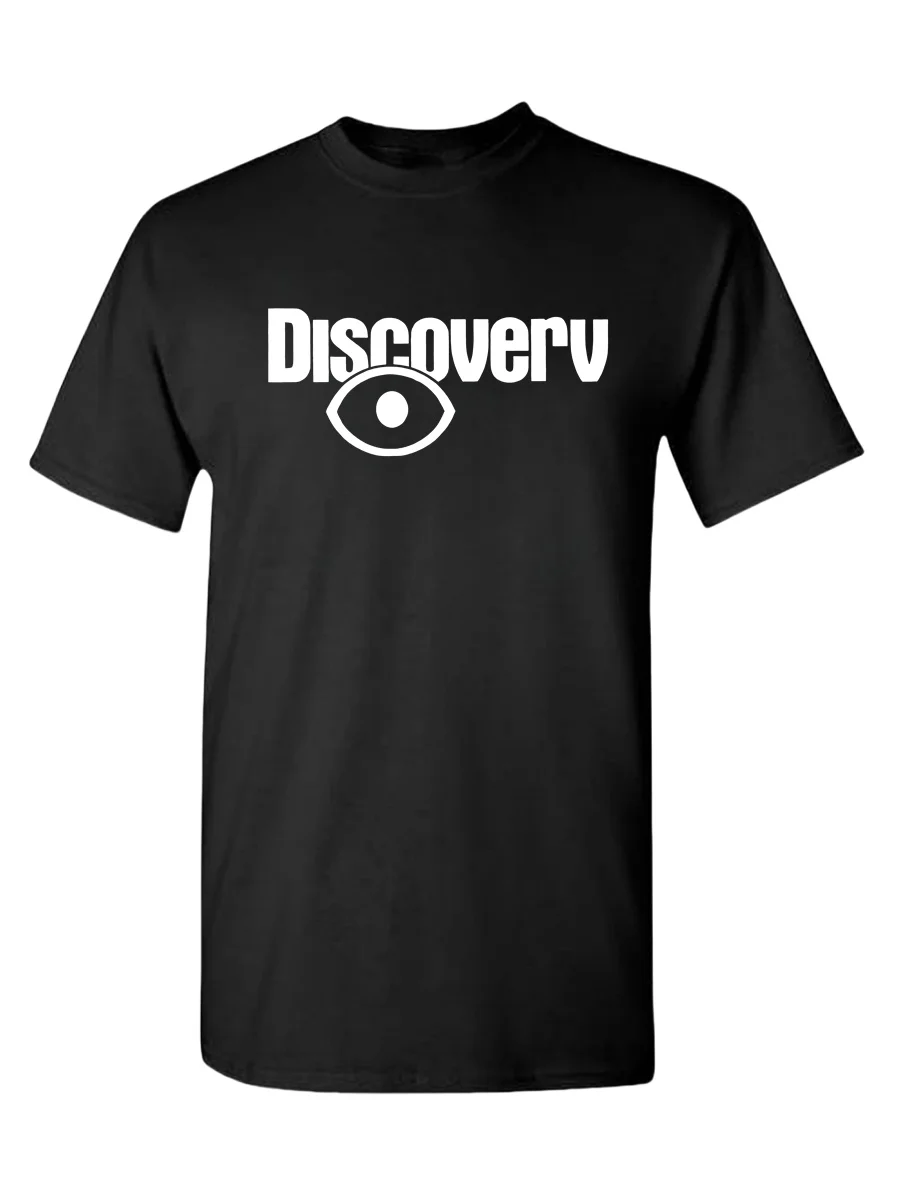

Спортивный дизайн, новинка, мужская летняя футболка с надписью Discoverv, уличный повседневный удобный быстросохнущий топ для бега большого размера