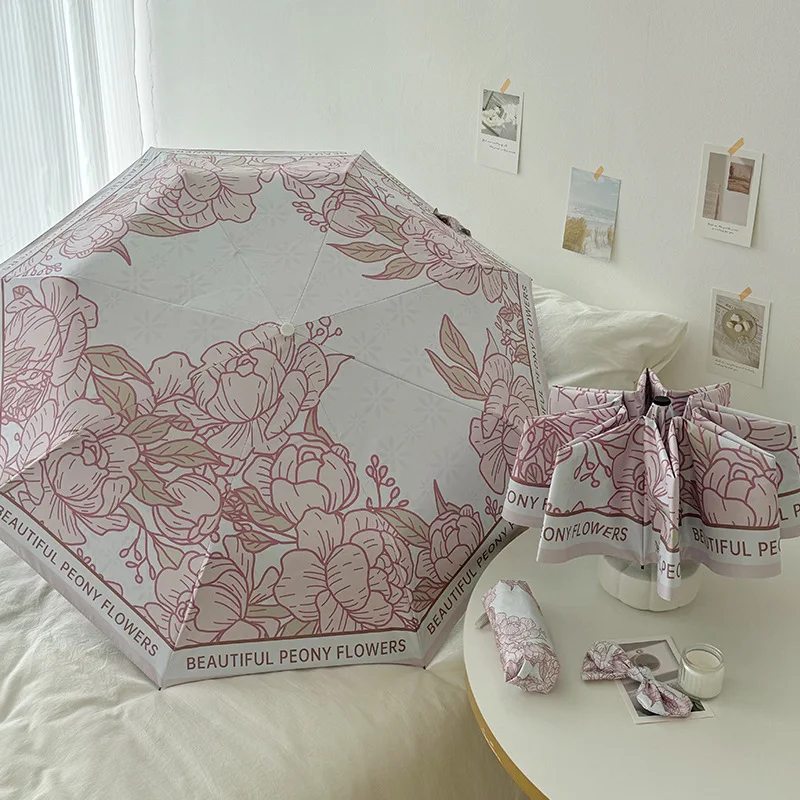 French style Umbrella Strong and Durable Sunshade Umbrella with High Beauty Sunscreen Folding Umbrella
