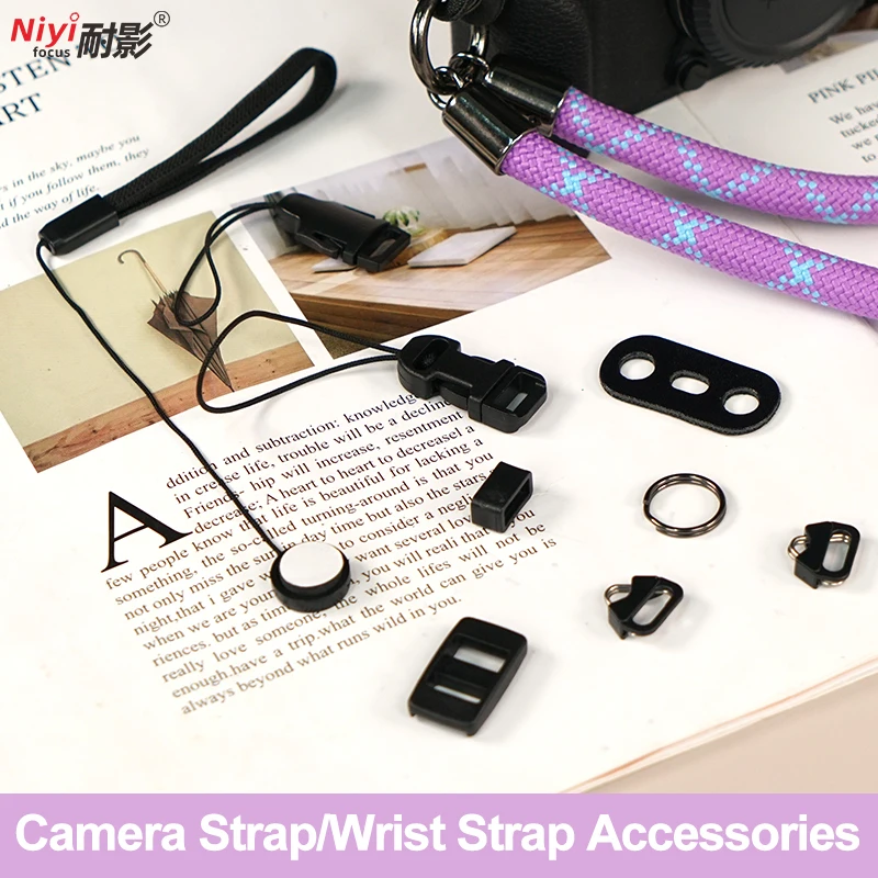Camera Accessories Camera Strap Quick Release Buckle Triangular Ring Leather Pad Anti-Lost Rope Camera Hand Strap