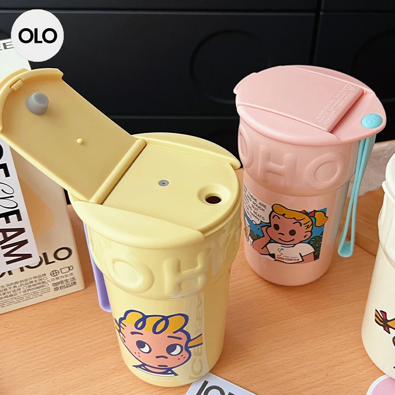 

Portable Insulated Cerc Stainl Steel Latte Coffee Cup Holoholo Sweet Cone Water Bottle High Aesthetic Value On-The-Go