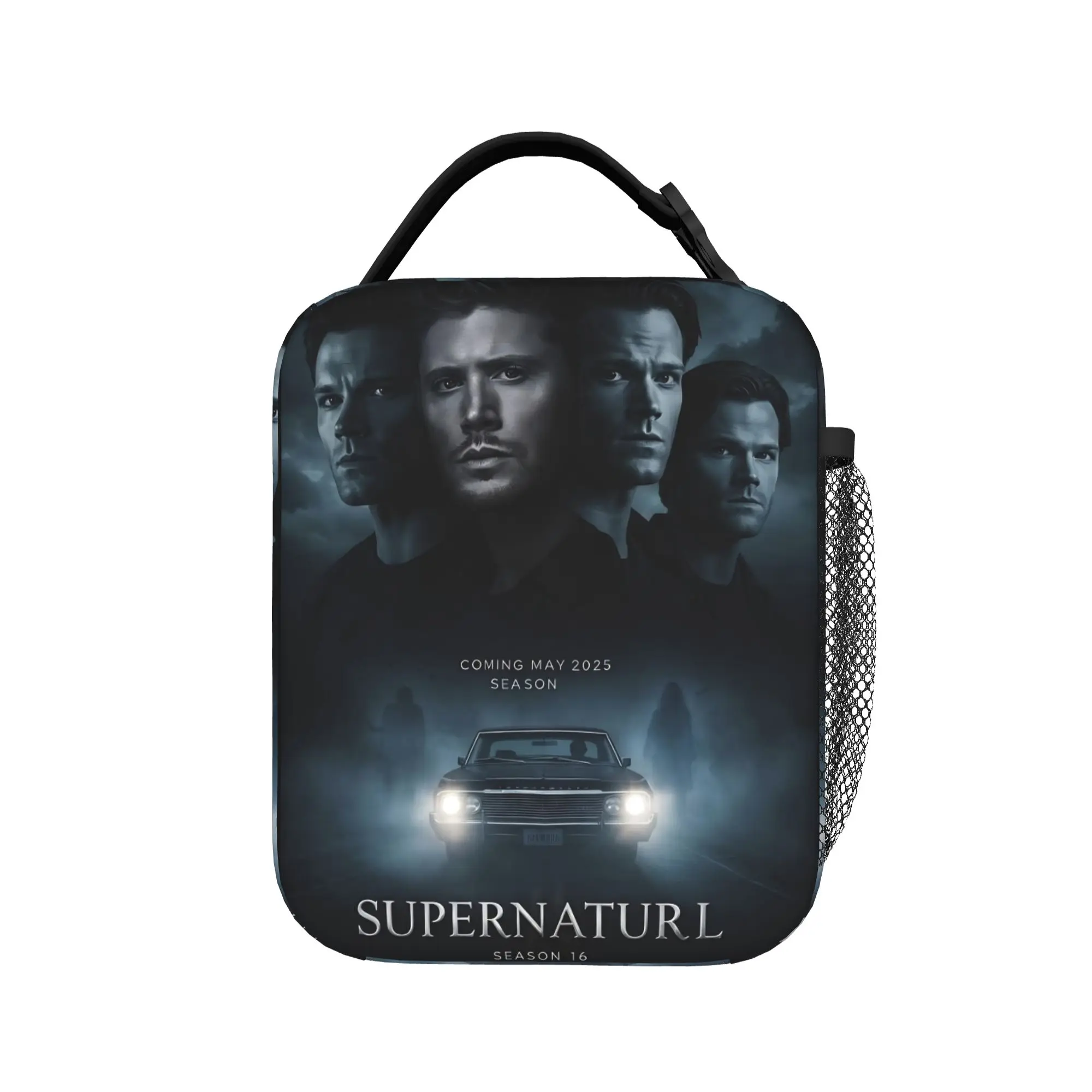 

Сумка для обеда с принтом Дина Уинчестера из сериала «Сверхъестественное», дорожная сумка для еды для девочек, портативная сумка-холодильник на молнии для отдыха