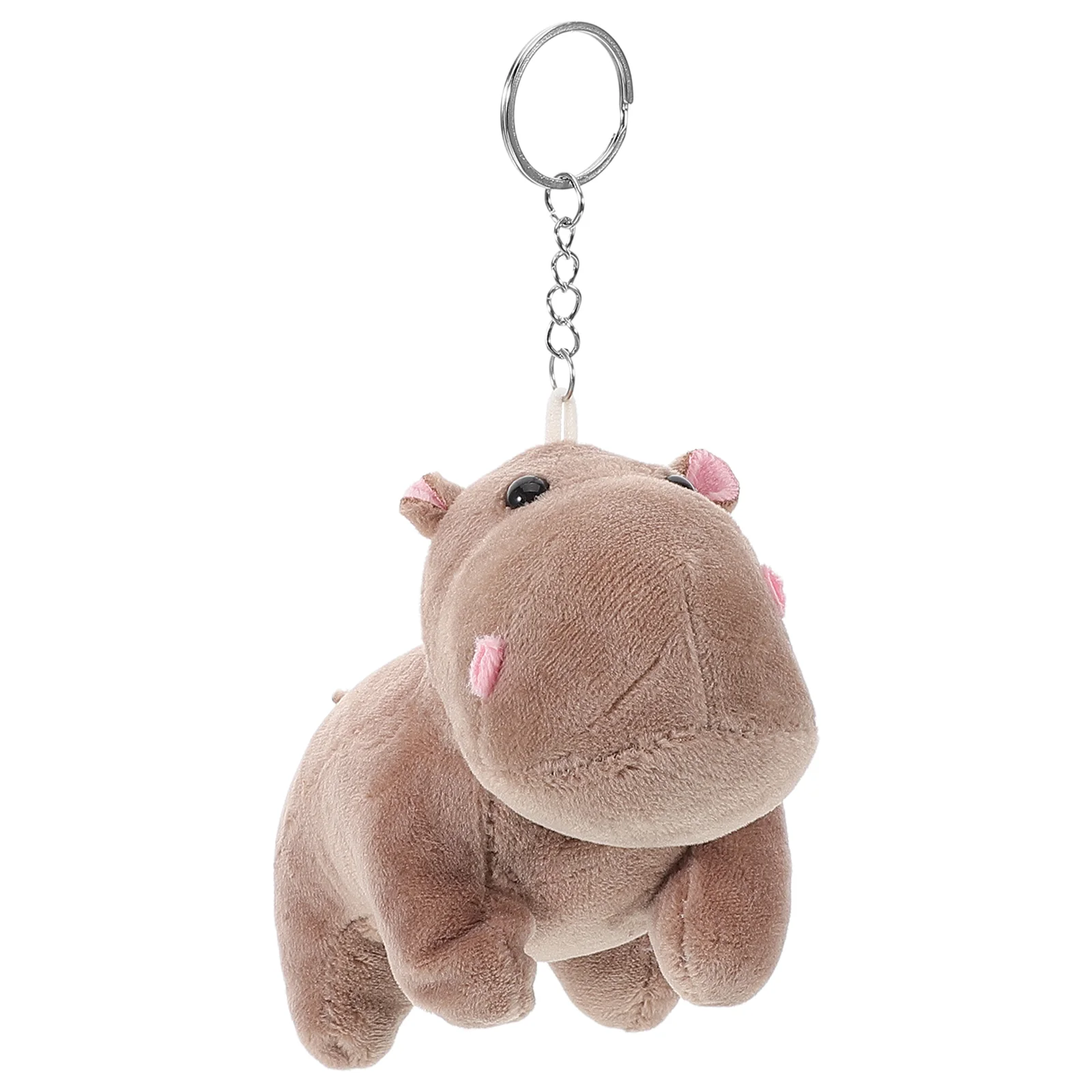 Simulation Hippopotamus Keychain Plush Stuffed Animals Small Pendant for Wallets