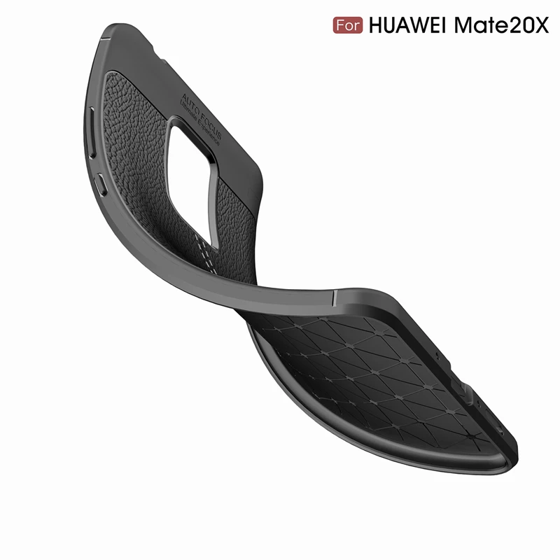 For Cover Huawei Mate 20 X Case Silicone TPU Cover For Huawei Mate 20 X Funda Lichee Hybrid Cases For Huawei Mate 20X Phone Case
