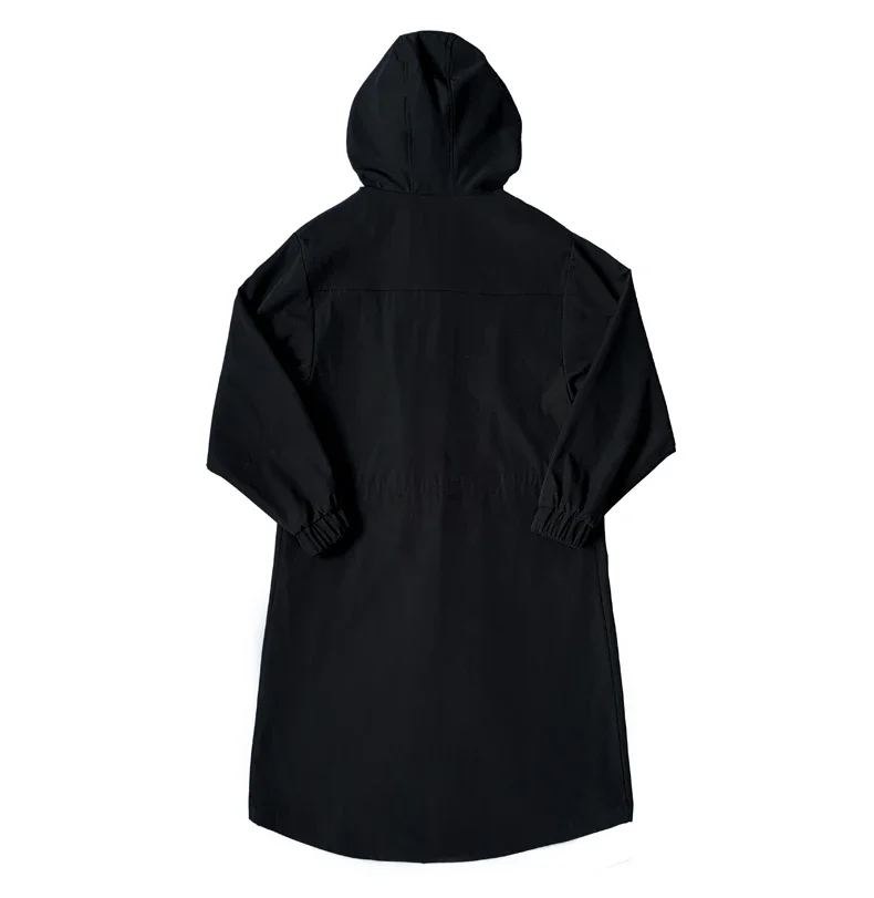 Trenchcoat Herren Neue Mode Armeegrüner Überzieher Männer Casual Windbreaker Einfarbiger Langer Mantel Herren Herbst Homme Schwarz/Khaki/Armeegrün – Detail 12