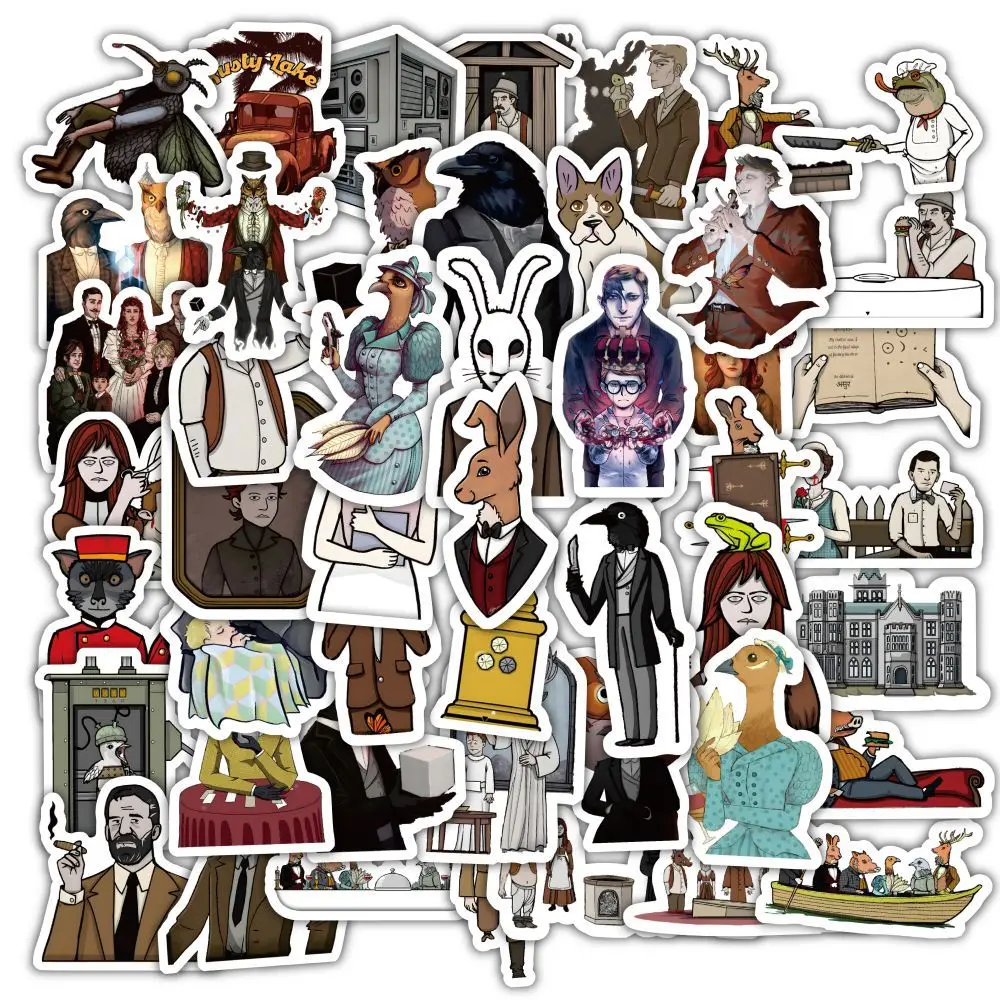 60PCS Rusty Lake Kids Anime New Sticker Children Aesthetic Cartoon Paster Fashion Planner Stickers Boys Girls Classic Toys Gifts