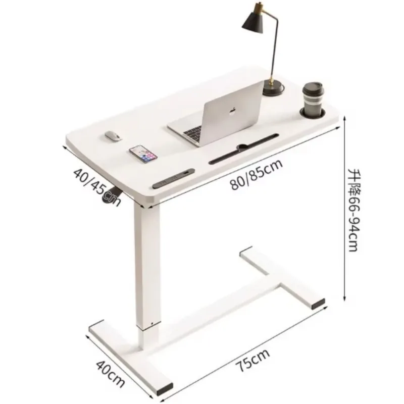 طاولة بجانب السرير قابلة للتعديل لعيادة المستشفى مع عجلات #6