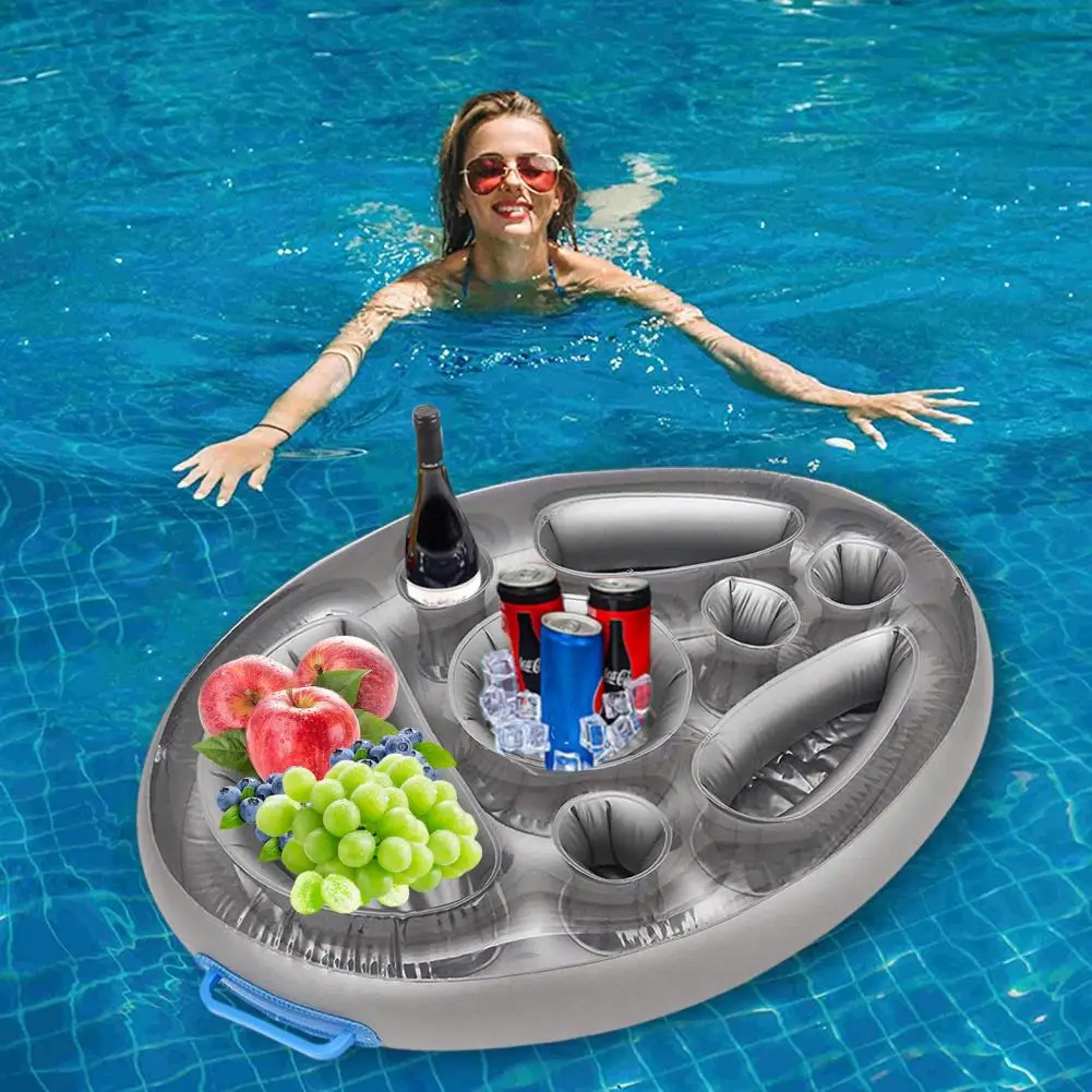 Pool Float Drink Holder Eco-friendly Capacity Floating Drink Holder for Swimming Pools Hot Tubs Premium Multi-compartment