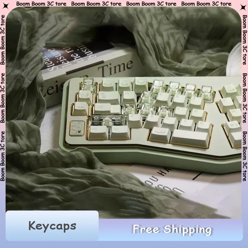 Loerent Keycap, оригинальная высота 146PBT, 115 шт., клавиши, краситель, шелковый принт, сублимационная эргономичная колпачок для клавиатур, аксессуары, подарок