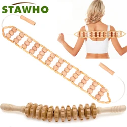 2in1 Wooden Massage Roller Tools,Professional Cellulite Massager Wood Therapy Massage Tools for Body Shaping,Muscle Pain Relief