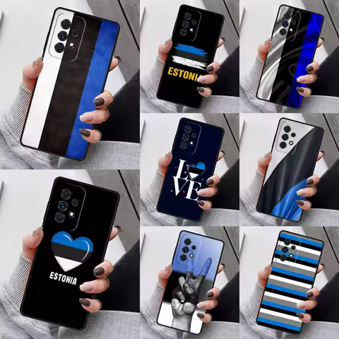 Estonia Flag Phone Case For Samsung Galaxy S23 S21 S20 FE S24 S22 Ultra Note20 S10 S9 S8 Plus A40 A52 A12 A13 A53