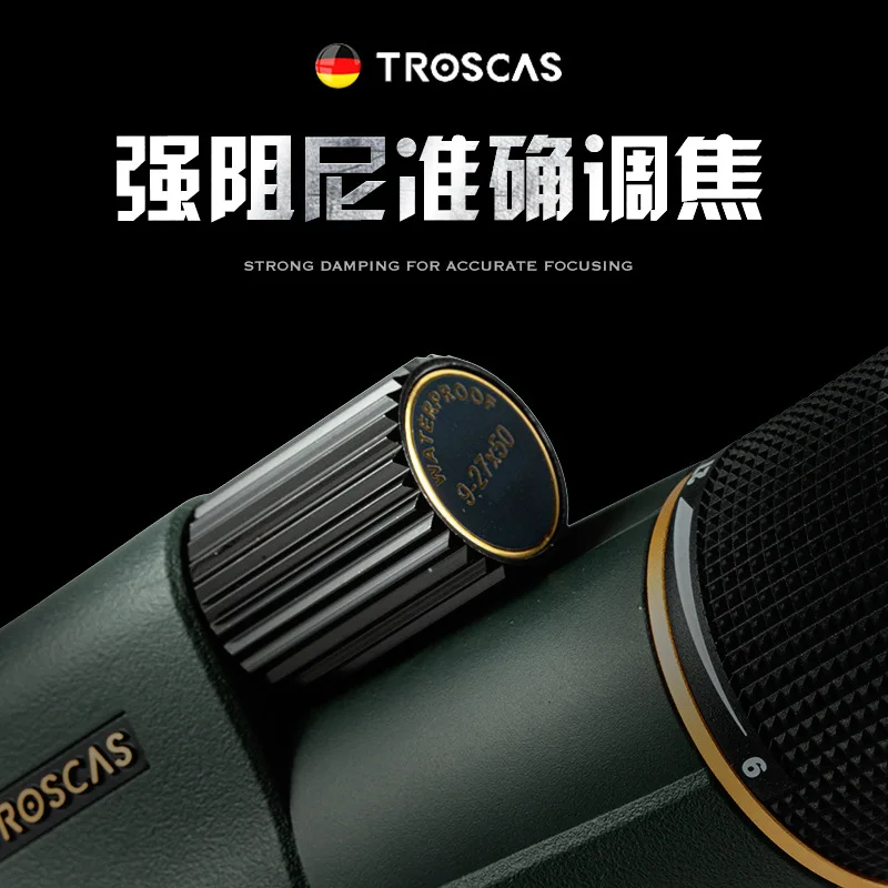 Troscas Golden Eagle extraordinary 9-27x50 high definition high power magnesium alloy nitrogen filled monocular zoom telescope