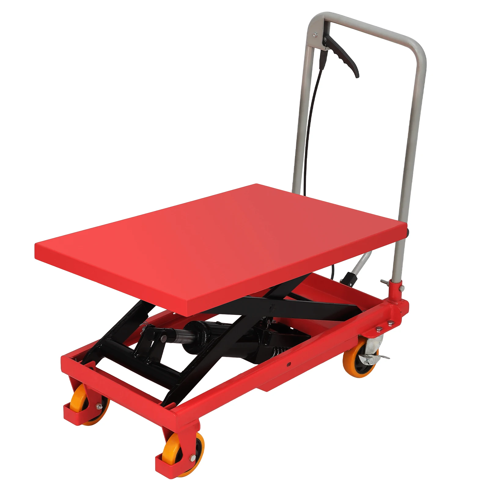 Steel Hydraulic Lift Hydraulic Lift Truck with Load Capacity of 500lbs Lifting Height 28.5inch 28x18inch