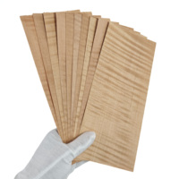10pcs 25x11cm Natural Curly Maple Veneer Sheets for Inlay Art Guitar Speakers  Frame Making DIY Woodworkong