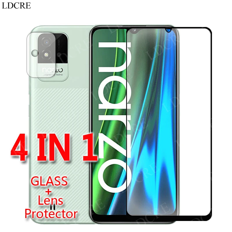 

For Realme Narzo 50 Glass For Realme Narzo 50A Tempered Glass Full Cover Screen Protector Film For Realme Narzo 50A 50i 50 Glass