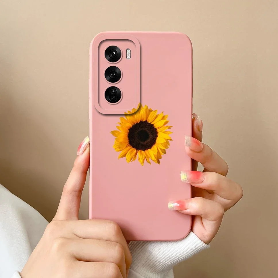 For OPPO Reno12 Pro 5G Case Lovely Dinosaur Liquid Silicone Soft Cases Shockproof Phone Cover For OPPO Reno 12 12Pro Fundas Capa