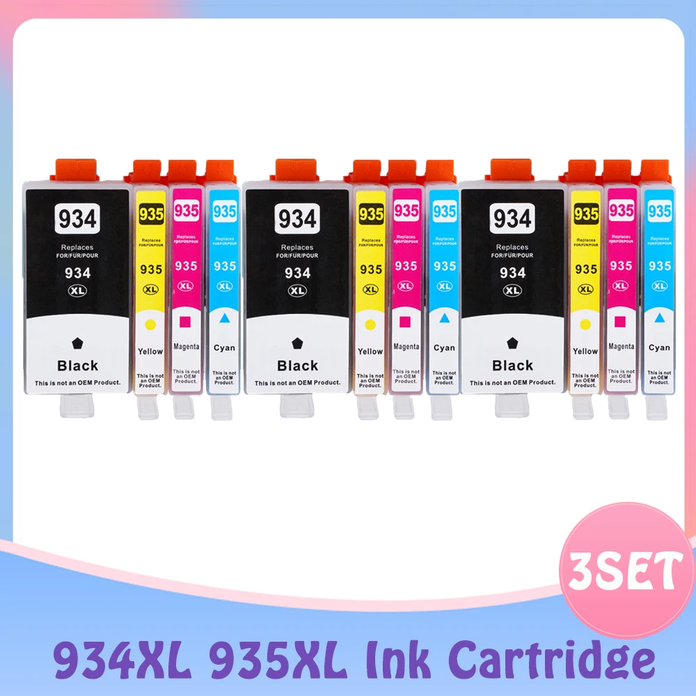 934XL 935XL Replace For HP Ink Cartridge For HP934 935 For HP-934 For HP-935 Officejet Pro 6230 6830 6835 6812 6815 6820