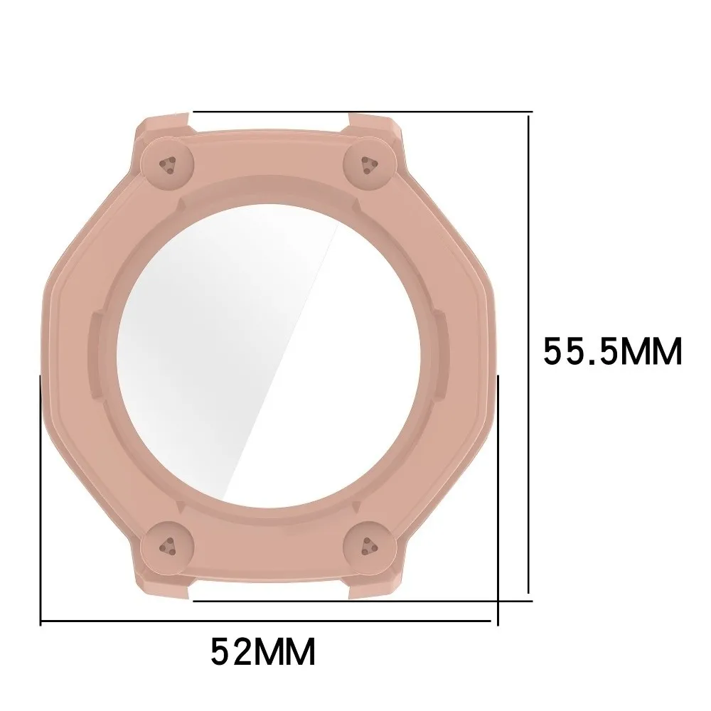 PC + Schutzhülle aus gehärtetem Glas, kratzfest, 48 mm Rahmen, Stoßstange, vollständige Abdeckung, weiche Kantschale für Amazfit T-Rex 3 Pro