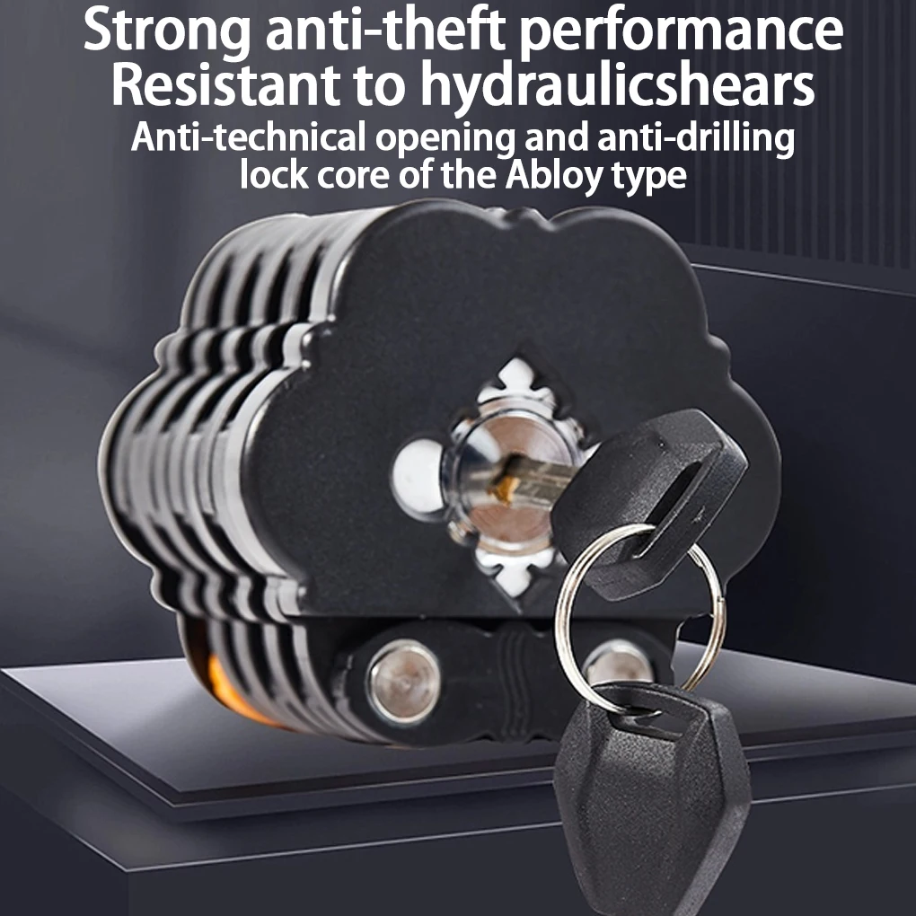 

2025 New Foldable Bike Lock 2 Keys Anti-theft Heavy Duty Chain Cable Padlock Motorcycle Safety Alloy Locks For Bicycle