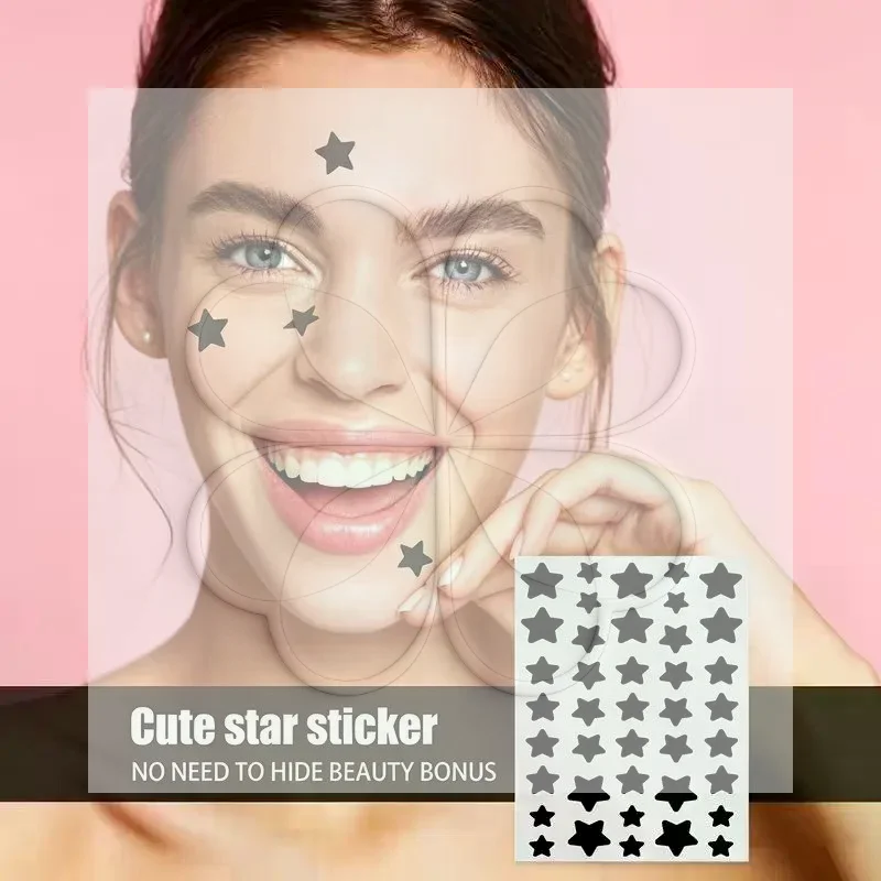 Hydrocolloid Pimple Patches Black Star Shaped Bulk Acne Healing Stickers 400/600/800Pcs for Pre-Makeup Skin Protection