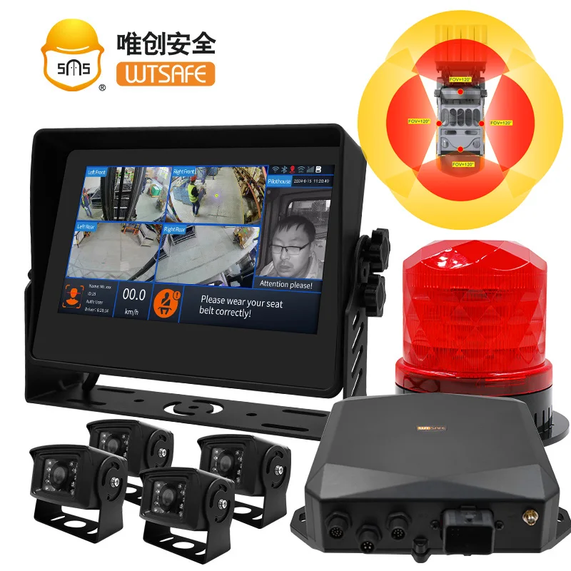 

Mining Large Construction Loader Forklift Pedestrian Proximity Warning System AI Camera Blind Spot Detection System for Truck