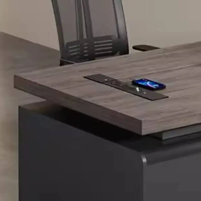 Biurko biurowe z mocnym schowkiem, drewniane, dla menedżera, tanie, nowoczesne, luksusowe, duże, do małych przestrzeni, meble.