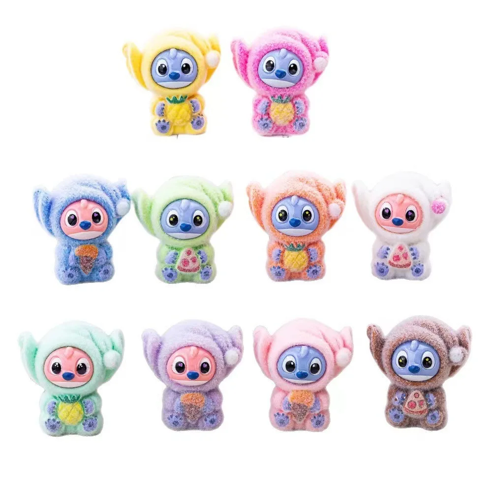 2025 New Disney Stitch Eat Sleep Series Blind Box Pendant Cute Doll Mystery Box Toy flocking Doll Holiday Gift Christmas gifts