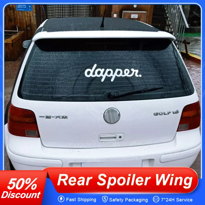 

For Volkswagen Golf MK4 98 99 20 01 02 03 04 Rear Roof Trunk Lid Car Spoiler Wings ABS Black White Exterior Tuning Accessories