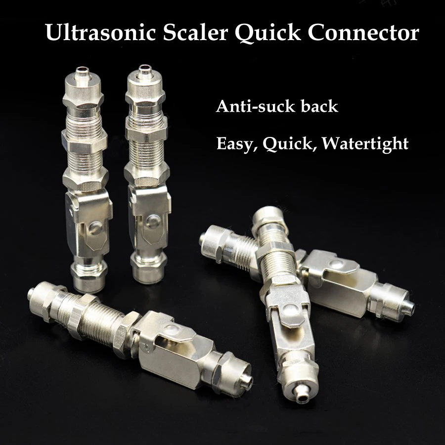 

10pcs Dental Quick Connector For Ultrasonic Scaler Unit Quick Lock Fast Connect Anti-Suction Chair Machine Teeth Cleaner SL1242