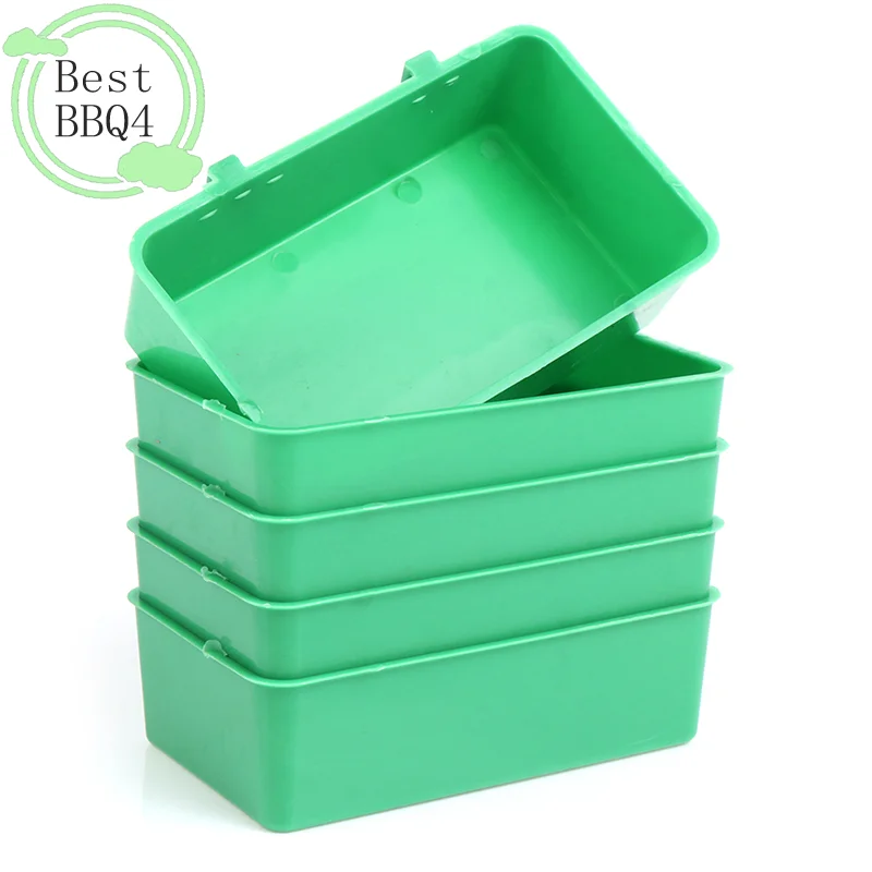 

BBQ4 5pcs Multifunction Food Tray Parrot Bathtub Animal Cage Standing Wash Shower Box