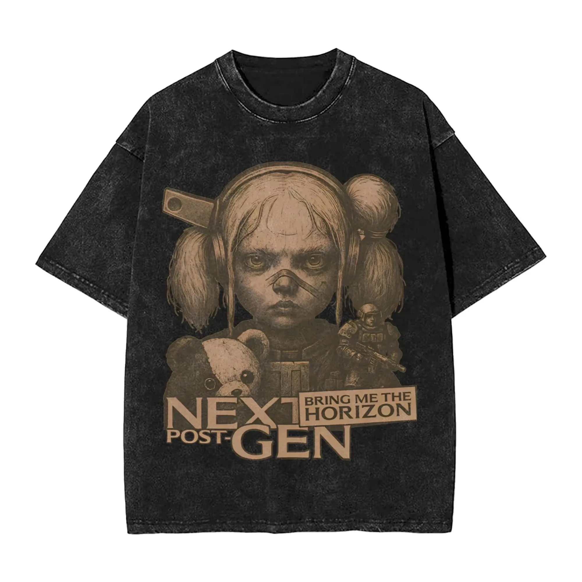 

Футболка унисекс BMTH Bring Me The Horizon с графическим принтом по мотивам альбома, винтажная, в стиле Y2K, из хлопка, оверсайз, свободного кроя