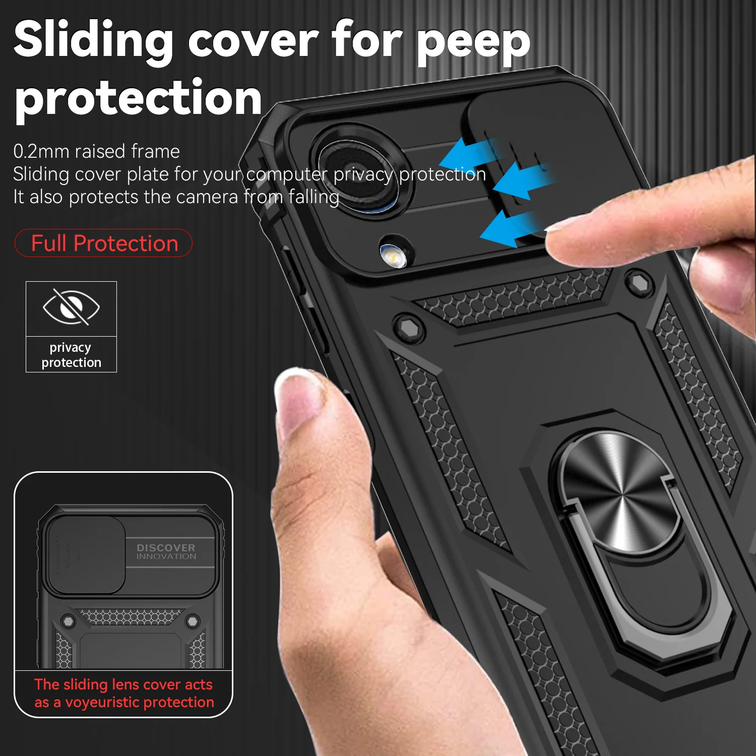 For Samsung Galaxy A03 Core Case Cover Coque Funda Slide Lens Magnetic Holder Back Bumper Samsung A03 Core