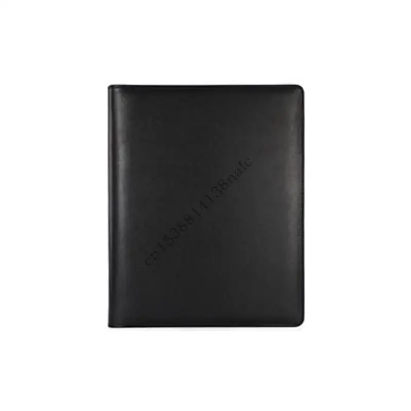 

594F Leather Conference Folder 4 Rings Clipboard Folder Document Case with Clipboard Letter Size Clipboard Folder for Office