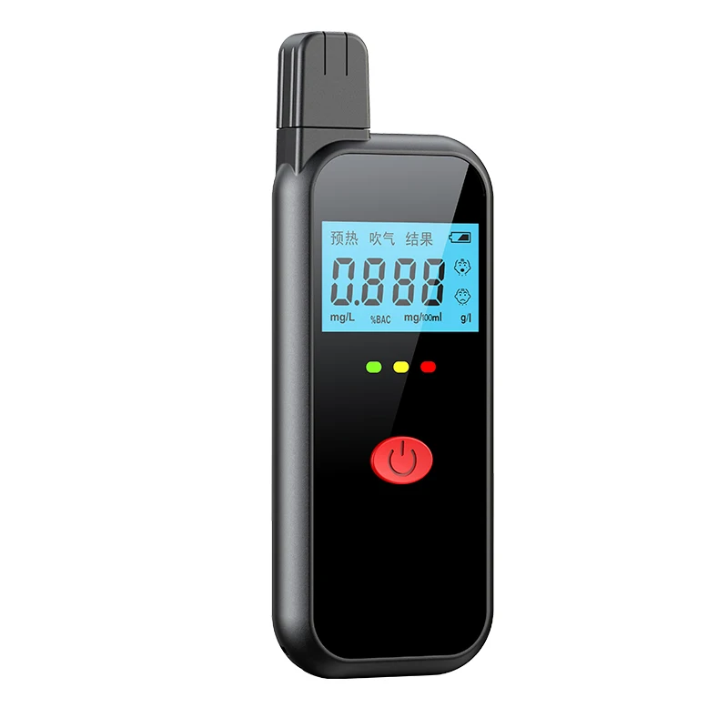 Hoge precisie LCD-display ademtestapparaat Draagbare alcoholtester voor autorijden Familiebijeenkomsten Veiligheidsinspectie