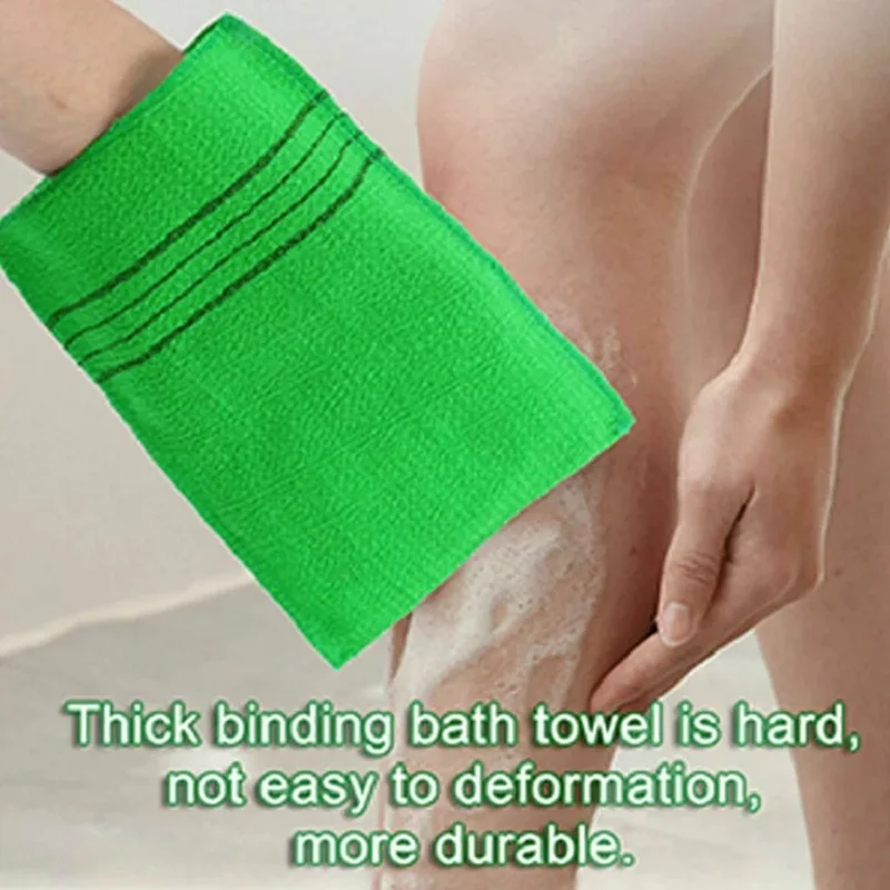 1pcs Bath Towel Gloves Korean Double-sided Cotton Exfoliating Body Cleaning Scrub Mitt Rub Dead Skin Gloves SPA Body Massage